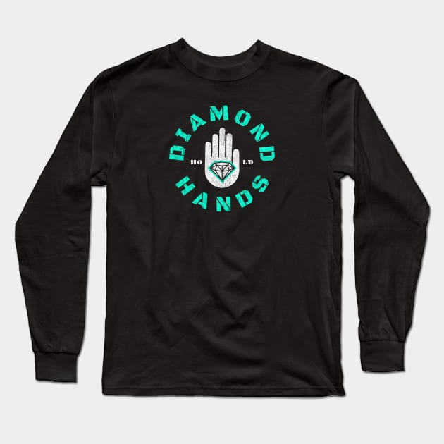 Diamond Hands Long Sleeve T-Shirt by huckblade